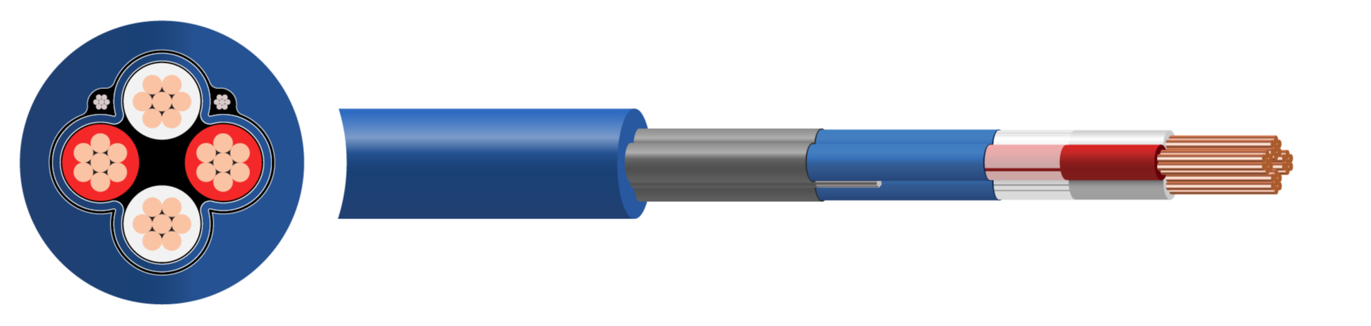 NF M87-202 EISF Individually and Collectively Screened, Unarmoured, PVC Instrumentation Cable