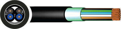 PAS5308 Part1,Type1 Instrumentation Cable, Overall Screened - 0.5mm² to 1.5mm²
