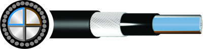 BS5467 Solid Aluminium Core Mains Cable -SWA, PVC, 1kV - 25mm - 300mm