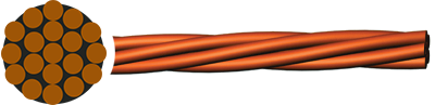 Bare Copper Cable Soft Drawn - BS6360/81 - 6mm - 400mm