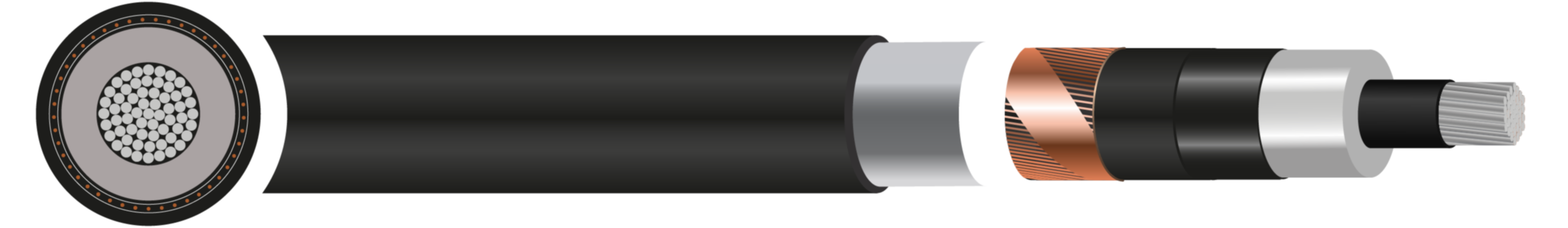 Nexans - NA2XS(FL)2Y XLPE MDPE 8.7/15 (17.5)kV Cable - 50mm² to 1000mm²