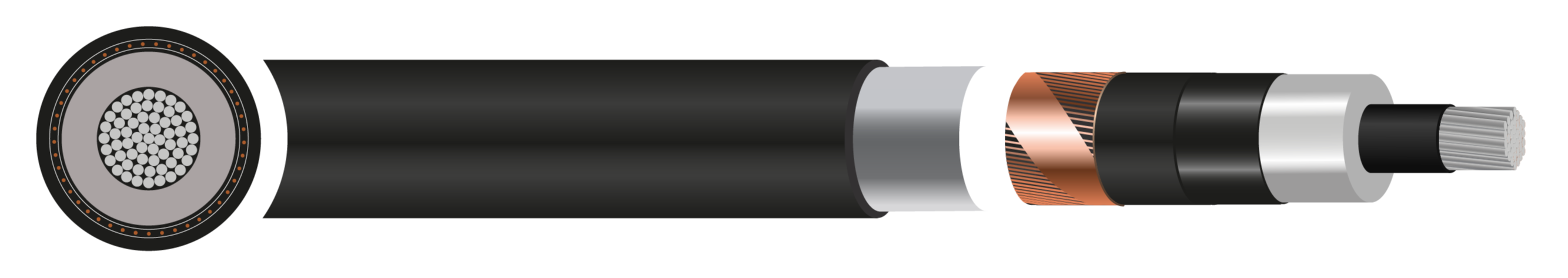 NA2XS(FL)2Y XLPE MDPE 8.7/15 (17.5)kV Cable