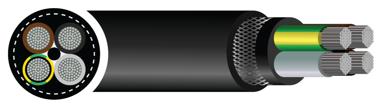 NSHTÖU 0,6/1kV Cable - 1.5mm² to 240mm²