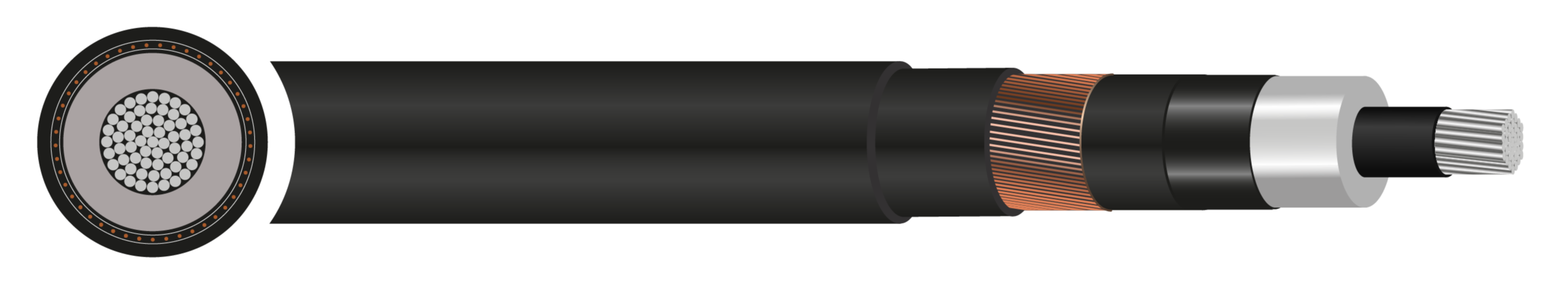 Nexans - NA2XS(F)2Y 6/10 (12)kV Cable - 50mm² to 630mm²