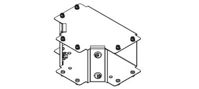 Steel Trunking - Gusset Tee Internal Access