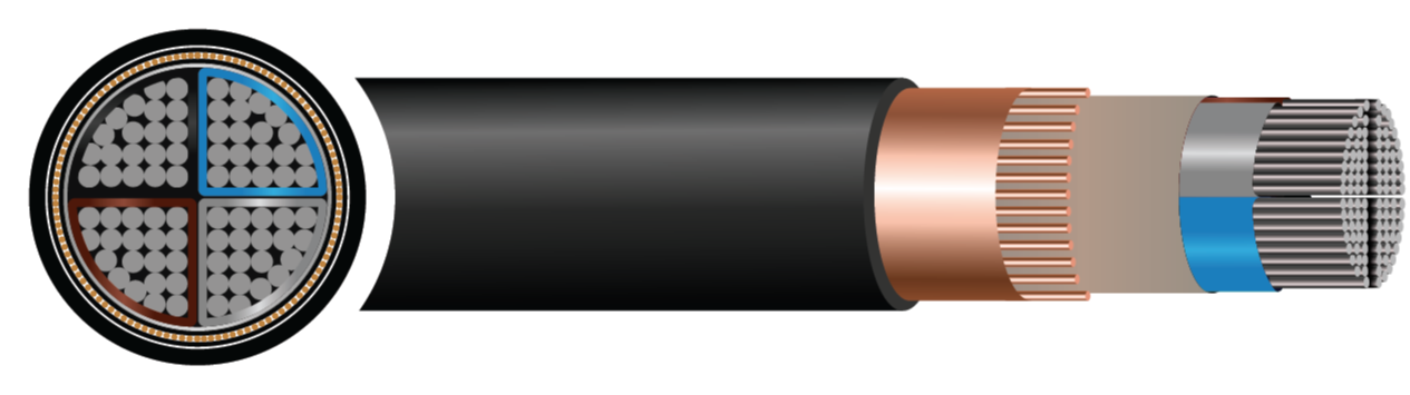 AXQJ, IFSI Al, AXCMK-HF Power Cable 25mm to 300mm
