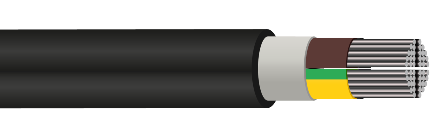 NAYY-J Aluminium Conductor PVC PVC 0.6/1kV Cable - 6mm² to 630mm²